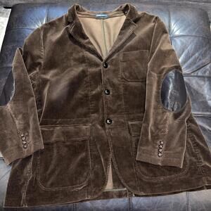 Vintage Polo by Ralph Lauren Mens Corduroy Blazer Size 3XB Leather Elbow Patch